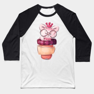 Queen Cat Funny cartoon concept art Baseball T-Shirt